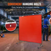 VEVOR Welding Curtain Screen, 6 x 6 FT Hanging Welding Curtain Wall, Flame-Resistant Vinyl Welding Protection Screens with 6-Level UV Protection & Hanging Holes, Portable for Workshop/Industrial Use