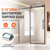 VEVOR Frameless Shower Door - 5/16 in (8mm) Shatterproof Tempered Glass