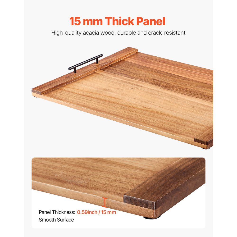 VEVOR Noodle Board Stove Cover, Stove Top Cover Board for Gas Burner & Electric Stove, Acacia Wood Cutting Board with Handles, RV Stovetop Cover/ Kitchen Sink Cover for Counter Space & Tray, Natural