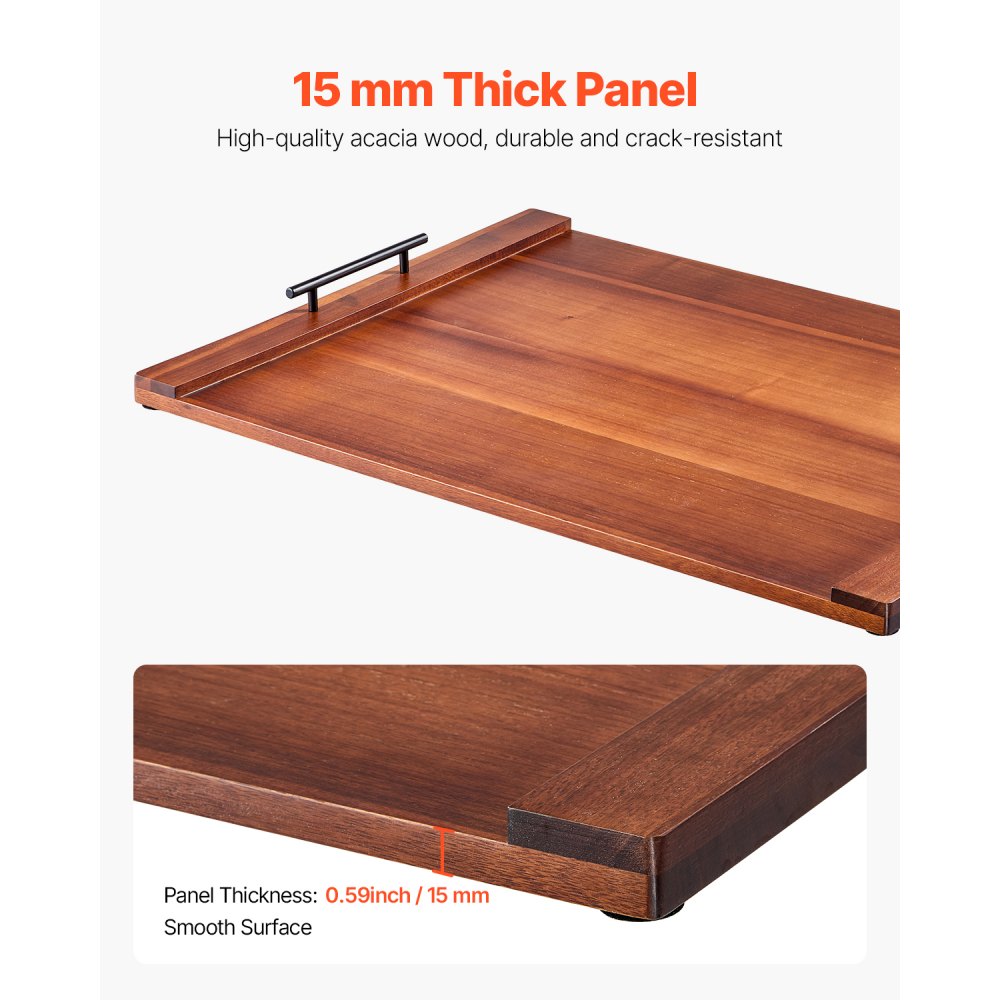 VEVOR Noodle Board Stove Cover, Stove Top Cover Board for Gas Burner & Electric Stove, Acacia Wood Cutting Board with Handles, RV Stovetop Cover/ Kitchen Sink Cover for Counter Space & Tray, Natural