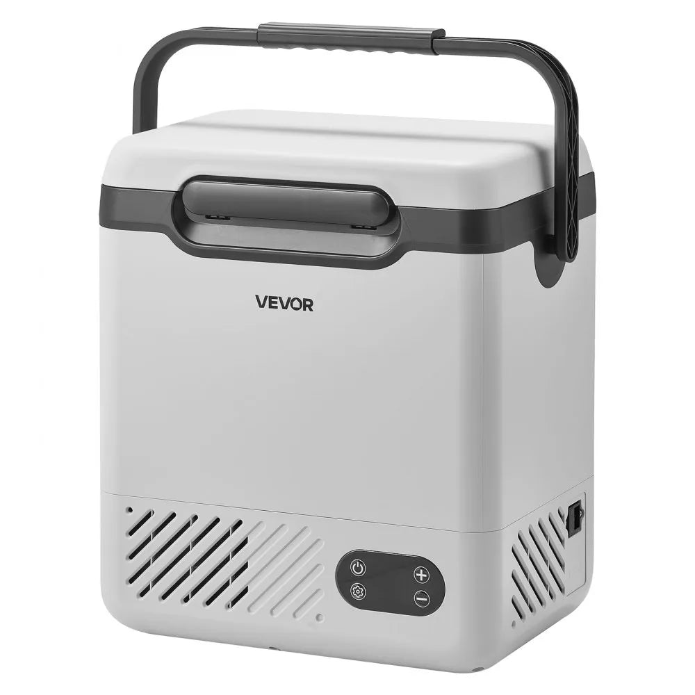 VEVOR 12 Volt Refrigerator, 12.68 QT/ 12L Car Fridge, Portable Electric Freezer Compressor with Handle, 12V/24V DC 100-240V AC, -4°F to 68℉/-20℃ to 20℃, for Truck Van RV SUV Boat Travel Camping