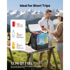 VEVOR 12 Volt Refrigerator, 13.7 QT/ 13L Car Fridge, Portable Electric Freezer Compressor, 12V/24V DC, 21℉ to 50℉/ -6℃ to 10℃, for Truck Van RV SUV Boat Travel Camping Road Trips
