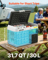 VEVOR 12 Volt Car Refrigerator, 31.7QT/30L Car Fridge, Portable Electric Cooler with -4℉~68℉ Adjustable Temperature, 12/24V DC and 100- 240V AC Compressor Freezer for Outdoor, Camping, Travel, RV
