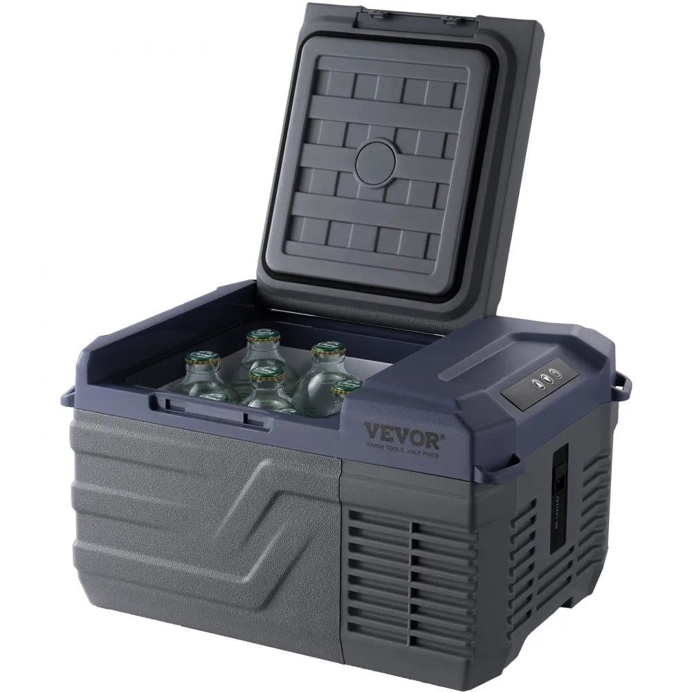 VEVOR Car Refrigerator, 12 Volt Car Refrigerator Fridge, 9 L Single Zone Portable Freezer, -4℉-68℉ Adjustable Range, 12/24V DC and 100-240V AC Compressor Cooler for Outdoor, Camping, RV