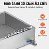 VEVOR Maple Syrup Evaporator Pan, 11.2 Gallon, 162 Cups of 8.8oz Maple Syrup, Flat Evaporator Pan with 1 Valve and 3 Heating Methods, 304 Stainless Steel Maple Syrup Pan for Home, Outdoor
