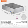 VEVOR Maple Syrup Evaporator Pan, 11.2 Gallon, 162 Cups of 8.8oz Maple Syrup, Flat Evaporator Pan with 1 Valve and 3 Heating Methods, 304 Stainless Steel Maple Syrup Pan for Home, Outdoor