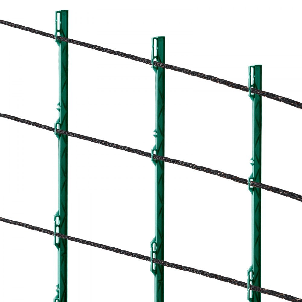 VEVOR Electric Fence Wire, 1000Ft 305M Portable Polywire, 1/4" Diameter 2 Copper Strands for Reliable Conductivity and Rust Resistance, Fencing Rope Line for Horse, Cattle, Livestock