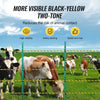 VEVOR Electric Fence Wire, 1640Ft 500M Portable Polywire, 1/8" Diameter 6 Stainless Steel Strands, Fencing Rope Line with 25 Fence Insulators and 25 T-post Insulators, for Horse, Cattle, Livestock