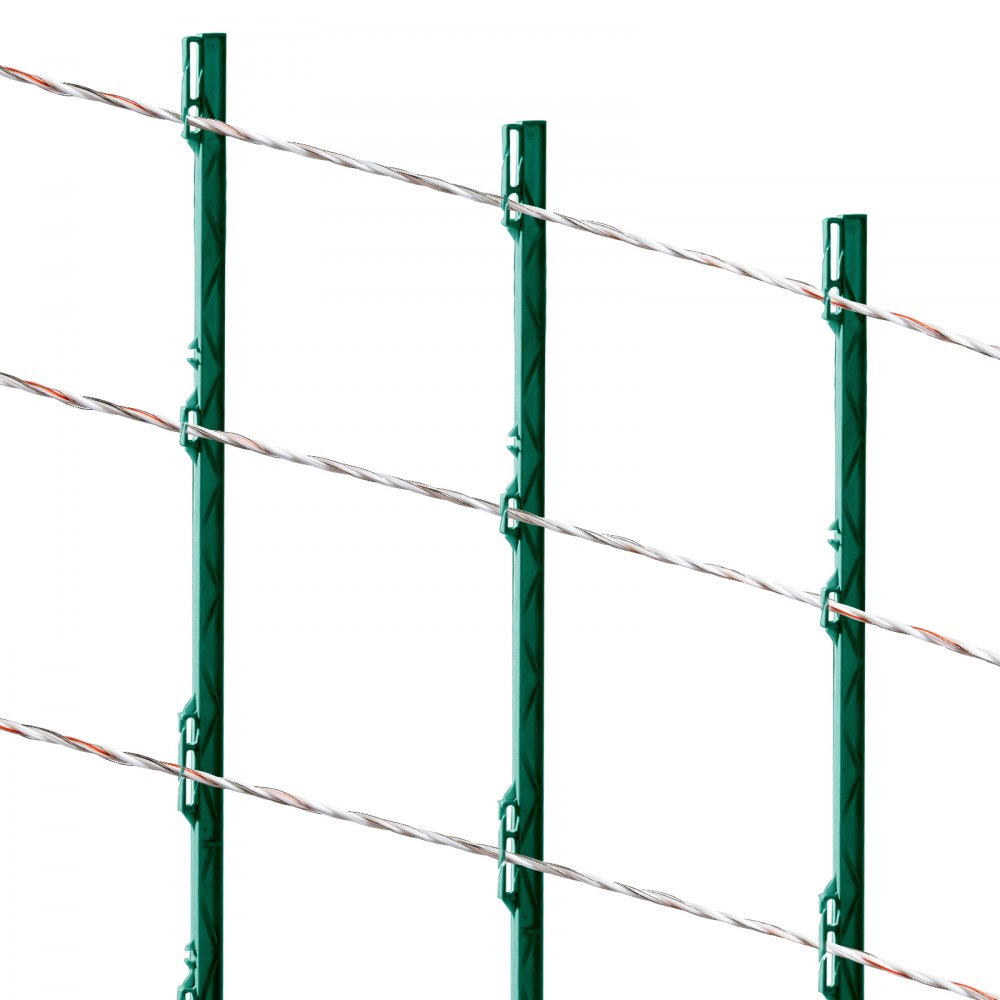 VEVOR Electric Fence Wire, 2625Ft 800M Portable Polywire, 3/32" Diameter 9 Mixed Metal Strands for Reliable Conductivity and UV, Rust Resistance, Fencing Rope Line for Horse, Cattle, Livestock