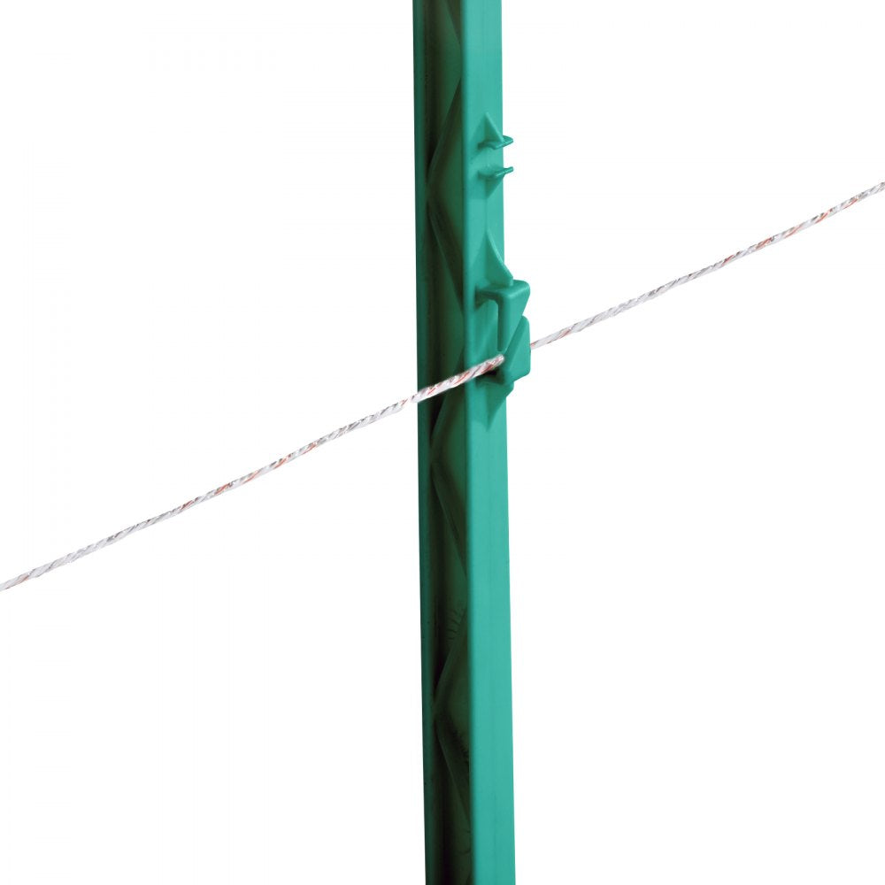 VEVOR Electric Fence Wire, 2625Ft 800M Portable Polywire, 3/32" Diameter 9 Mixed Metal Strands for Reliable Conductivity and UV, Rust Resistance, Fencing Rope Line for Horse, Cattle, Livestock