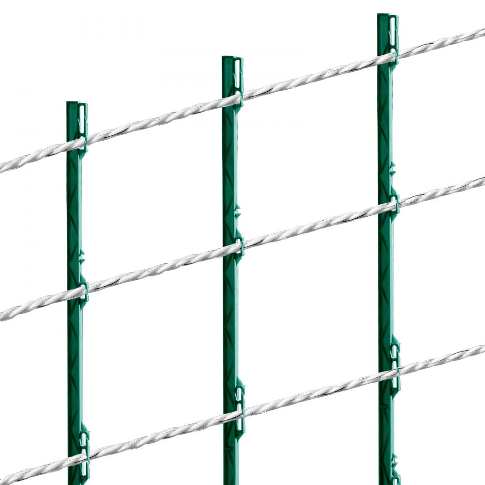 VEVOR Electric Fence Wire, 656Ft 200M Portable Polywire, 1/4" Diameter 6 Stainless Steel Strands for Reliable Conductivity and UV, Rust Resistance, Fencing Rope Line for Horse, Cattle, Livestock
