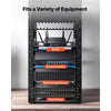 VEVOR 12U Network Rack 10.2 Inch Depth Open Frame Server Rack Vented Shelf, for 10 Inch Network IT Equipment A/V Devices, Supports Up to 200 lbs, with Side Translucent Panels & 2 Top Handles, SBC Tray