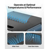 VEVOR 22U network cabinet wall mount server rack enclosure - ventilation and heat dissipation feature