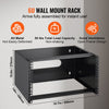 VEVOR 6U Wall Mount Network Rack, 14 in/355.6 mm Depth, 50 lbs/22.68 kg Max Weight Capacity Wall Mount Server Rack with Cage Nuts, 19"/482.6 mm for Shallow Server IT Equipment and Network Switches