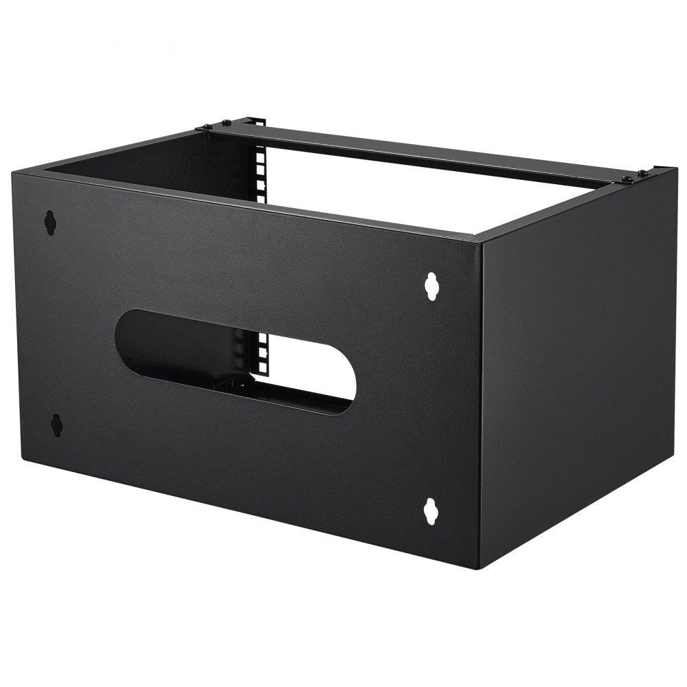 VEVOR 6U Wall Mount Network Rack, 14 in/355.6 mm Depth, 50 lbs/22.68 kg Max Weight Capacity Wall Mount Server Rack with Cage Nuts, 19"/482.6 mm for Shallow Server IT Equipment and Network Switches