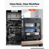 VEVOR 6U Network Rack 7.87 Inch Depth Open Frame Server Rack Vented Shelf, for 10 Inch Network IT Equipment A/V Devices, Supports Up to 200 lbs, with Side Translucent Panels & 2 Top Handles, SBC Tray