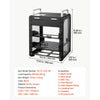 VEVOR 6U Network Rack 7.87 Inch Depth Open Frame Server Rack Vented Shelf, for 10 Inch Network IT Equipment A/V Devices, Supports Up to 200 lbs, with Side Translucent Panels & 2 Top Handles, SBC Tray