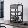 VEVOR 9U Network Rack 7.87 Inch Depth Open Frame Server Rack Vented Shelf, for 10 Inch Network IT Equipment A/V Devices, Supports Up to 200 lbs, with Side Translucent Panels & 2 Top Handles, SBC Tray
