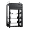 VEVOR 9U Network Rack 7.87 Inch Depth Open Frame Server Rack Vented Shelf, for 10 Inch Network IT Equipment A/V Devices, Supports Up to 200 lbs, with Side Translucent Panels & 2 Top Handles, SBC Tray