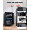 VEVOR 18U Network Cabinet Server Rack, Built-In PDU, 2 Fans, LED Light, for 19" IT Equipment A/V Devices, 23.6" Depth (18" Installation), 660 lbs Max, Lockable Door with Casters Temperature Display