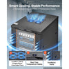 VEVOR 27U Network Cabinet Server Rack, Built-In PDU, 4 Fans, LED Light, for 19" IT Equipment A/V Devices, 23.6" Depth (18" Installation), 1800lbs Max, Lockable Door with Casters Temperature Display