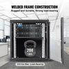 VEVOR 9U Wall-Mounted Server Network Cabinet, 15.5'' Depth, Secure Rack Enclosure, Supports up to 200 lbs, Features Lockable Glass Door and Side Panels, Ideal for IT and A/V Gear