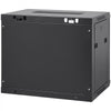 VEVOR 9U Wall-Mounted Server Network Cabinet, 15.5'' Depth, Secure Rack Enclosure, Supports up to 200 lbs, Features Lockable Glass Door and Side Panels, Ideal for IT and A/V Gear