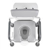 VEVOR Bedside Commode Chair, 500 lbs Capacity, 4-in-1 Portable Toilet and Raised Toilet Seat with Padded Seat & Backrest, Detachable 5L Bucket, Adjustable Height & Width Adult Potty Chair for Seniors