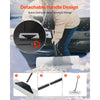 VEVOR Snow Pusher Shovel, 24 in Wide Outdoor Snowplow Shovel with Ergonomic Grip, HDPE Plastic Blade, Winter Shovels with Segmented Handle, Portable Snow Removal Tool for Driveway Garden Camping