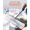 VEVOR Snow Pusher Shovel, 36 in Outdoor Snowplow Shovel with Ergonomic Grip, HDPE Plastic Blade, Winter Shovels with Segmented Handle, Metal Edged Strip, Portable Snow Removal Tool for Driveway Garden