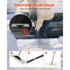VEVOR Snow Pusher Shovel, 36 in Outdoor Snowplow Shovel with Ergonomic Grip, HDPE Plastic Blade, Winter Shovels with Segmented Handle, Metal Edged Strip, Portable Snow Removal Tool for Driveway Garden