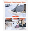VEVOR Snow Pusher Shovel, 36 in Outdoor Snowplow Shovel with Ergonomic Grip, HDPE Plastic Blade, Winter Shovels with Segmented Handle, Metal Edged Strip, Portable Snow Removal Tool for Driveway Garden