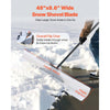 VEVOR Snow Pusher Shovel, 48 in Outdoor Snowplow Shovel with Ergonomic Grip, HDPE Plastic Blade, Winter Shovels with Segmented Handle, Metal Edged Strip, Portable Snow Removal Tool for Driveway Garden