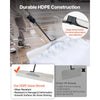 VEVOR Snow Pusher Shovel, 48 in Outdoor Snowplow Shovel with Ergonomic Grip, HDPE Plastic Blade, Winter Shovels with Segmented Handle, Metal Edged Strip, Portable Snow Removal Tool for Driveway Garden