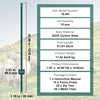 VEVOR 4 Feet Fence Post, 10 Pack U-Channel Heavy Duty Metal Fence Posts, Sturdy Steel Fence Stakes for Garden Yard, Lawn, Farms and Outdoor Wire Fencing, Green