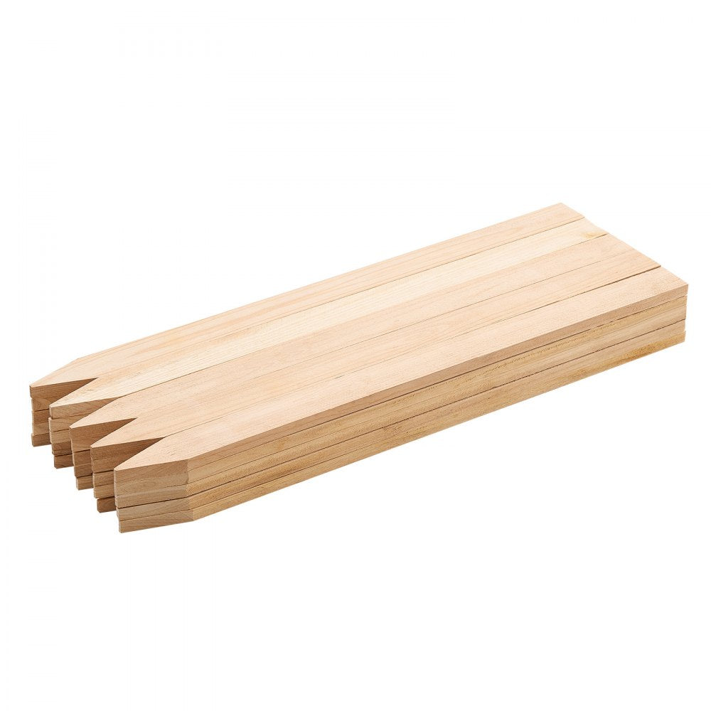 VEVOR Wooden Garden Stakes, 25 Pcs 24 x 0.5 x1.5 in Survey Grading Stakes, Garden Ground Stake with Sharp Point, Fir Wood Plant Support Stake, Sign Posts for Silt Fence Backyard Boundaries Baselines