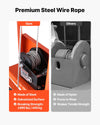 VEVOR manual winch stacker premium steel wire rope comparison and breaking strength
