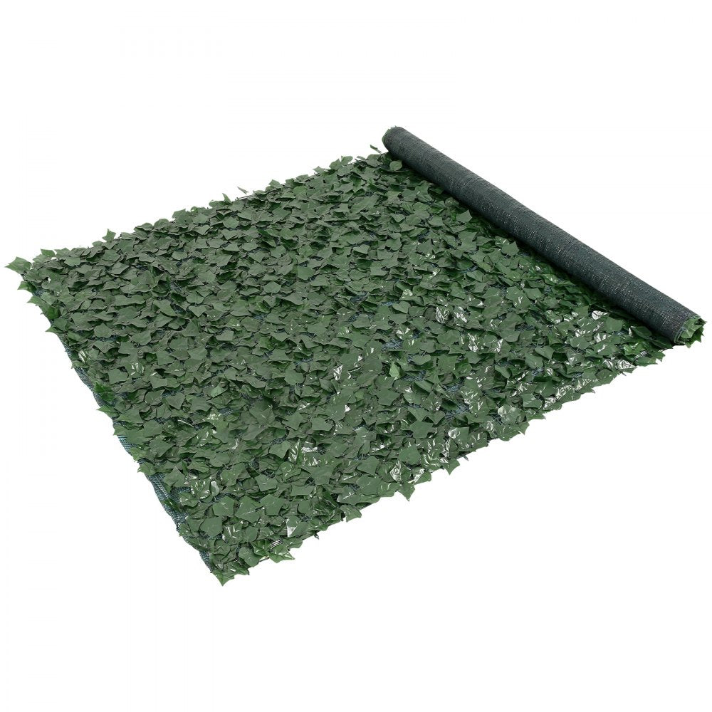 VEVOR Privacy Ivy Fence, 59 x 118in Artificial Green Wall Screen, Greenery Ivy Fence with Mesh Cloth Backing and Strengthened Joint, Faux Hedges Vine Leaf Decoration for Outdoor Garden, Yard, Balcony