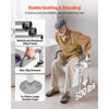 VEVOR Bedside Commode Chair, 500 lbs Capacity, 4-in-1 Portable Toilet and Raised Toilet Seat with Padded Seat & Armrest, Detachable 5L Bucket, Adjustable Height & Width Adult Potty Chair for Seniors