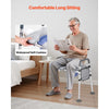 VEVOR Bedside Commode Chair, 500 lbs Capacity, 4-in-1 Portable Toilet and Raised Toilet Seat with Padded Seat & Armrest, Detachable 5L Bucket, Adjustable Height & Width Adult Potty Chair for Seniors