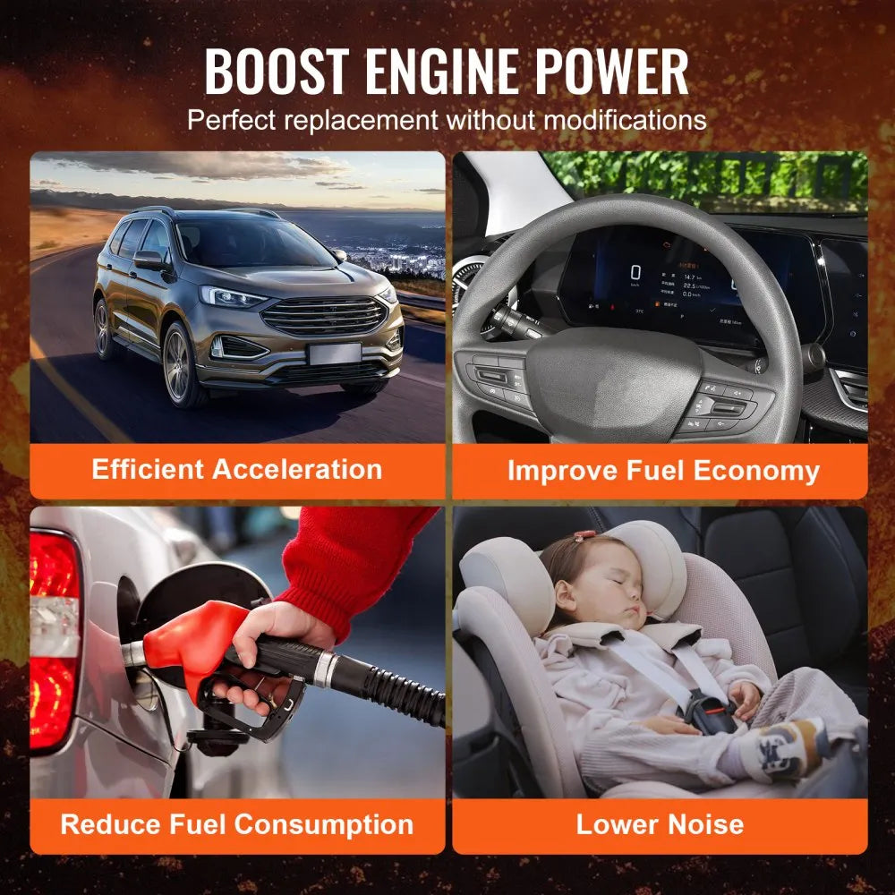 VEVOR Turbo Turbocharger with Gasket Kit, Turbo Charger Replacement for Car Engines, Compatible with 1.5L-4.0L Engine Displacements, Heat Resistance Engine Turbocharger with K418 Alloy Impeller