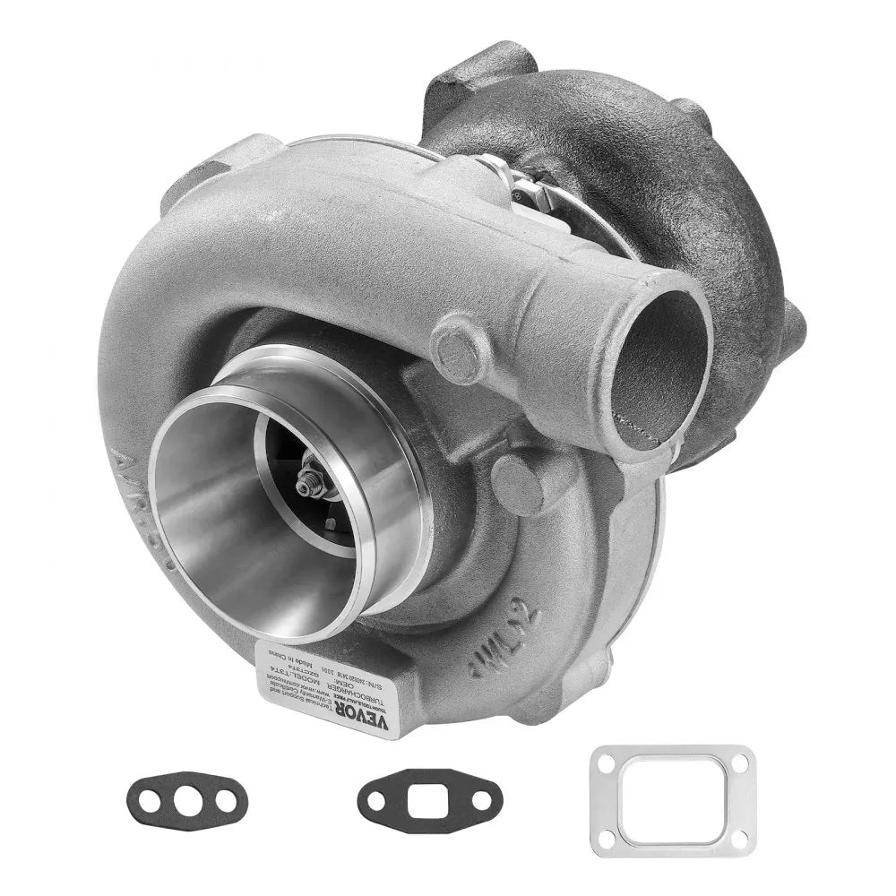VEVOR Turbo Turbocharger with Gasket Kit, Turbo Charger Replacement for Car Engines, Compatible with 1.5L-4.0L Engine Displacements, Heat Resistance Engine Turbocharger with K418 Alloy Impeller