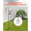 VEVOR Double Shepherds Hooks for Outdoor, 8 Pack 108 Inch Heavy Duty Bird Feeder Pole, 3/4 Inch Thick Garden Hooks for Hanging Hummingbird Feeder, Plant Baskets, Solar Light Lanterns,Wind Chimes