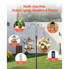 VEVOR Double Shepherds Hooks for Outdoor, 8 Pack 108 Inch Heavy Duty Bird Feeder Pole, 3/4 Inch Thick Garden Hooks for Hanging Hummingbird Feeder, Plant Baskets, Solar Light Lanterns,Wind Chimes