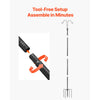 VEVOR Double Shepherds Hooks for Outdoor, 8 Pack 76 Inch Heavy Duty Bird Feeder Pole, 3/4 Inch Thick Garden Hooks for Hanging Hummingbird Feeder, Plant Baskets, Solar Light Lanterns,Wind Chimes