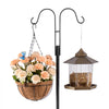 VEVOR Double Shepherds Hooks for Outdoor, 8 Pack 76 Inch Heavy Duty Bird Feeder Pole, 3/4 Inch Thick Garden Hooks for Hanging Hummingbird Feeder, Plant Baskets, Solar Light Lanterns,Wind Chimes