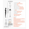 VEVOR 4-Hook Wild Bird Feeder Stand Pole, 92 Inch Bird Feeding Station Kit, 31/32 inch Diameter Bird House Hanging Hooks with Squirrel Guard Baffle, Heavy Duty Multi-Feeder Stand Easy to Install