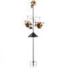 VEVOR 4-Hook Wild Bird Feeder Stand Pole, 92 Inch Bird Feeding Station Kit, 31/32 inch Diameter Bird House Hanging Hooks with Squirrel Guard Baffle, Heavy Duty Multi-Feeder Stand Easy to Install