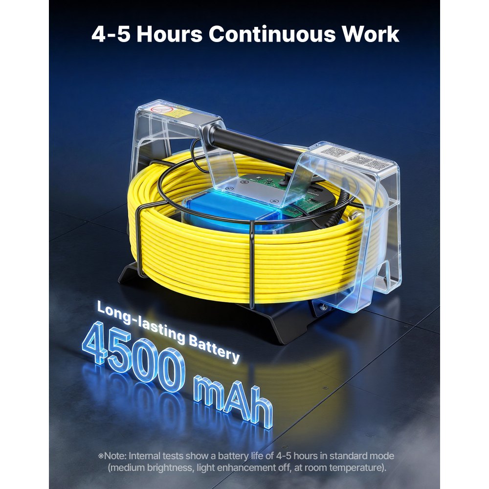 VEVOR 2026 Upgraded Sewer Camera with WiFi, 164ft/50m Drain Pipeline Camera, IP68 Snake Plumbing Cameras with Light - 12 LEDS, Wireless WiFi Connectivity to Phone/Tablet for Sewer Duct Pipe Inspection