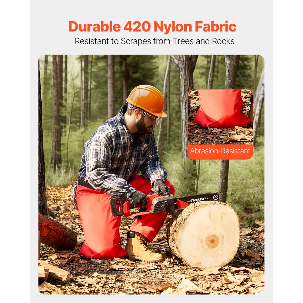 VEVOR Apron Style Chainsaw Chaps, Class C, 8 Layers Chainsaw Pants with Adjustable Belt & Gear Pocket,  Chain Saw Chaps for Men/Women, Chainsaw Safety Equipment for Loggers Forest Workers, Large